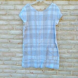 Eileen Fisher | Organic linen and organic cotton blend tunic dress